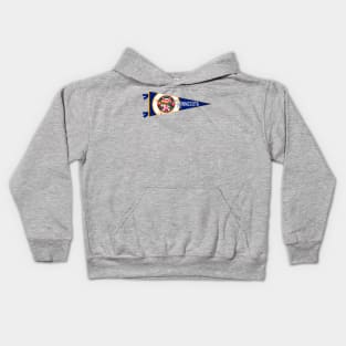 Minnesota Flag Pennant Kids Hoodie